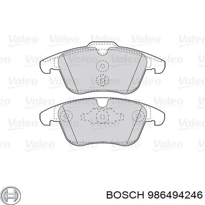 986494246 Bosch pastillas de freno delanteras