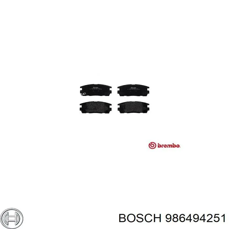 986494251 Bosch pastillas de freno traseras