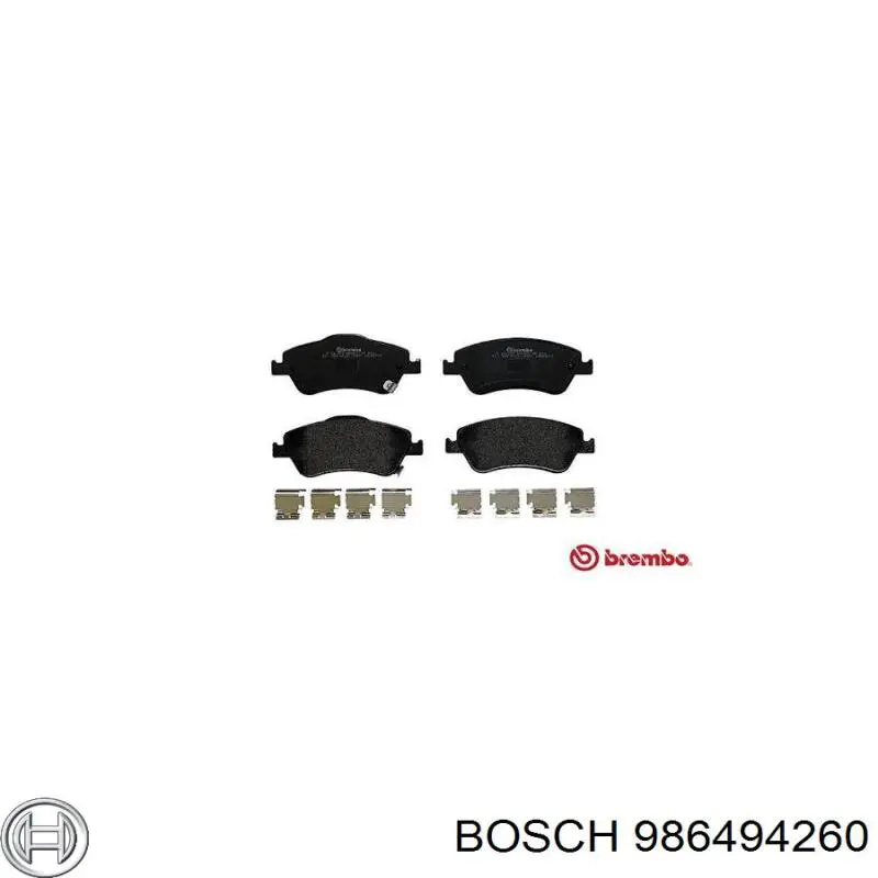 986494260 Bosch pastillas de freno delanteras