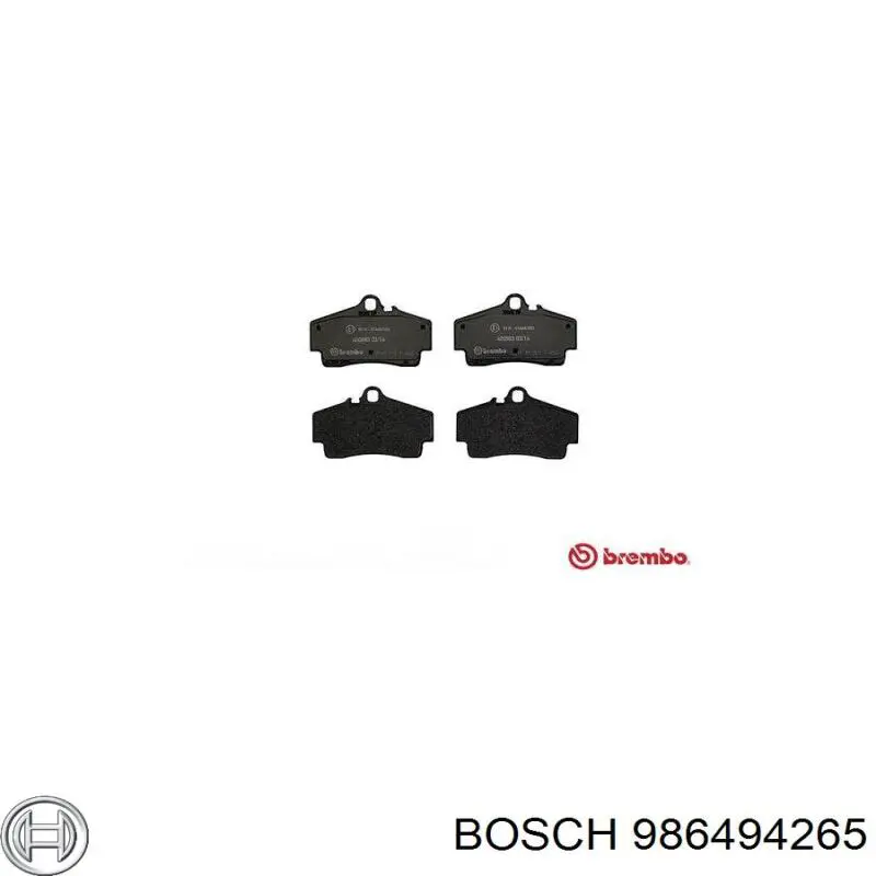 986494265 Bosch pastillas de freno traseras