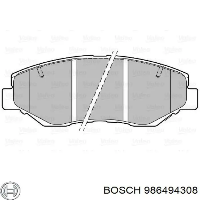 986494308 Bosch pastillas de freno delanteras