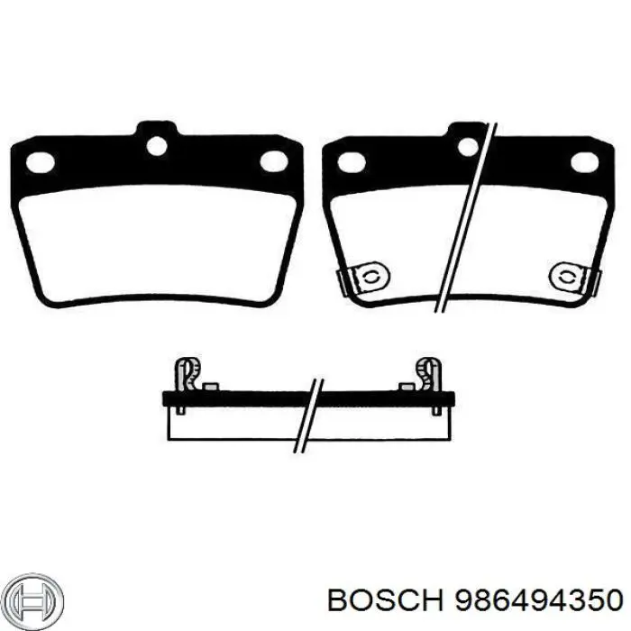 986494350 Bosch pastillas de freno traseras