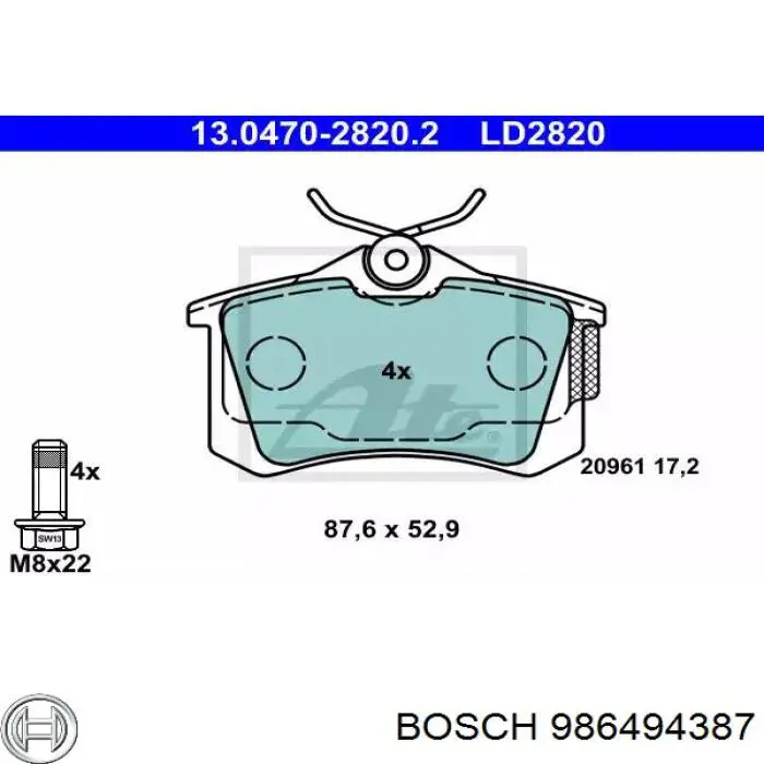 Pastillas de freno traseras Renault Scenic 1 JA0, JA1, FA0