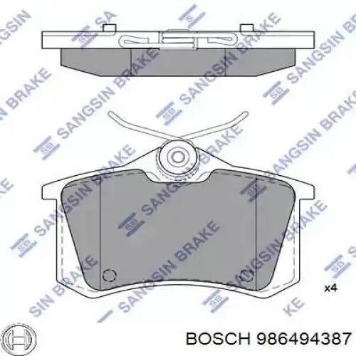 Pastillas de freno traseras Renault Scenic 1 JA0, JA1, FA0