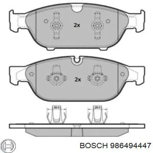 986494447 Bosch pastillas de freno delanteras