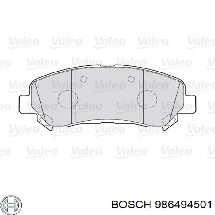 986494501 Bosch pastillas de freno delanteras