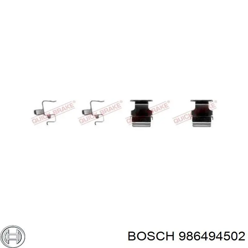 986494502 Bosch pastillas de freno traseras
