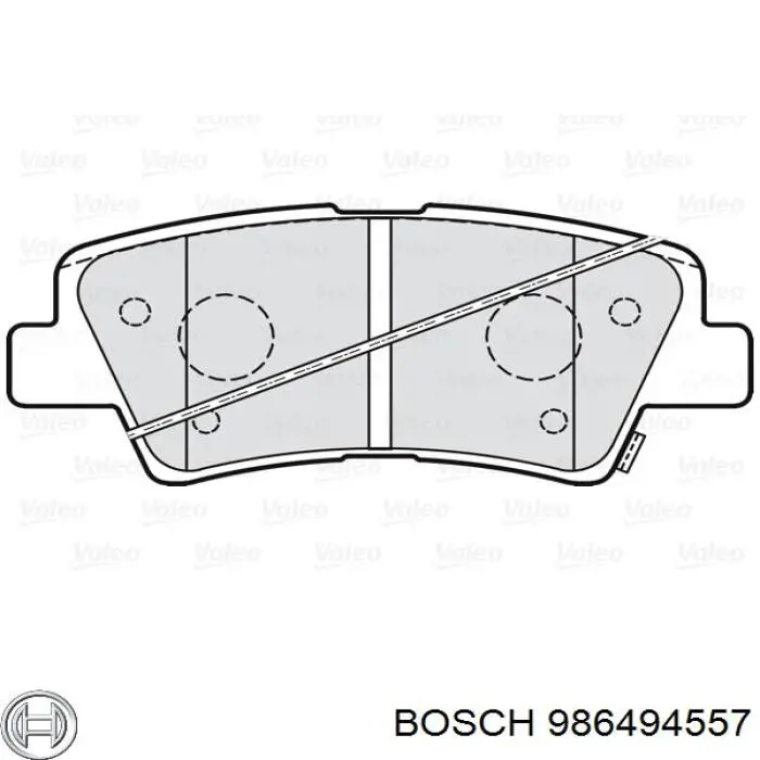 Pastillas de freno traseras 986494557 Bosch