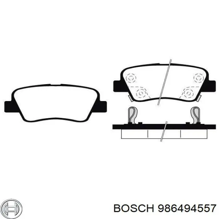 986494557 Bosch Pastillas freno traseras