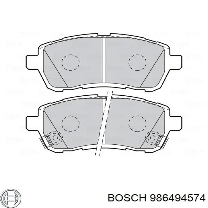986494574 Bosch pastillas de freno delanteras