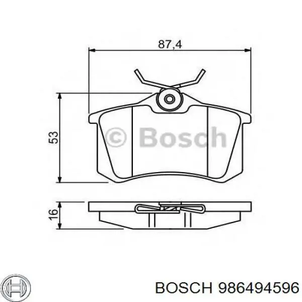 Pastillas traseras de freno Bosch 986494596 precio, desde 22,09 EUR