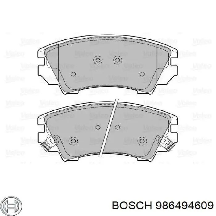 986494609 Bosch pastillas de freno delanteras