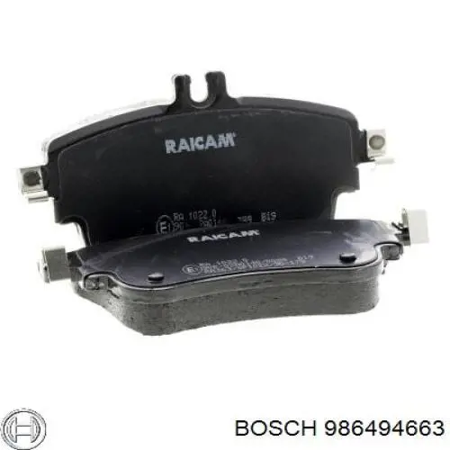 Pastillas de freno 986494663 Bosch