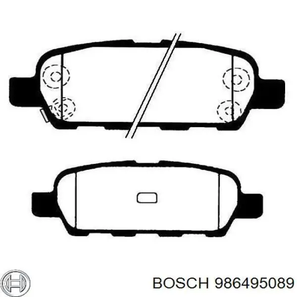 986495089 Bosch pastillas de freno traseras