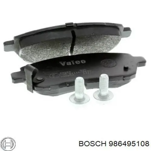 986495108 Bosch pastillas de freno delanteras