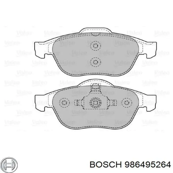 986495264 Bosch pastillas de freno delanteras