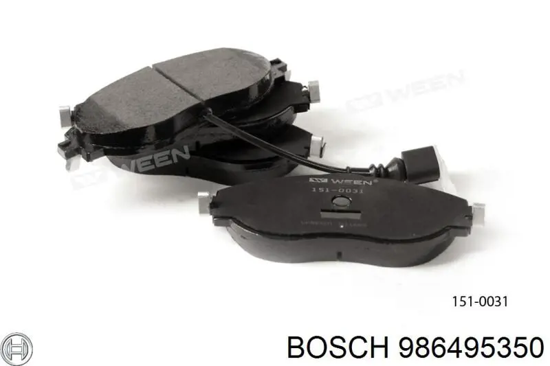 986495350 Bosch pastillas de freno delanteras