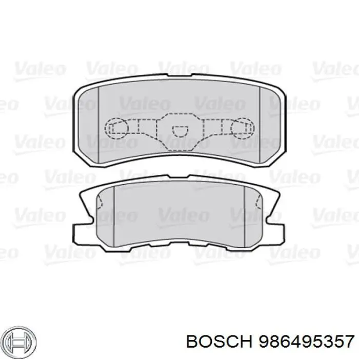 986495357 Bosch pastillas de freno traseras