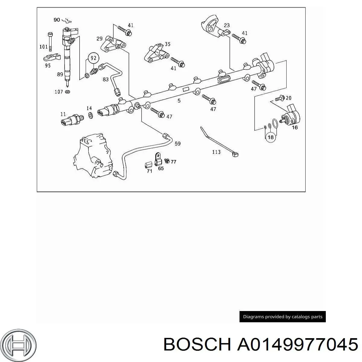 A0149977045 Bosch Kit de reparación del regulador de presión de combustible