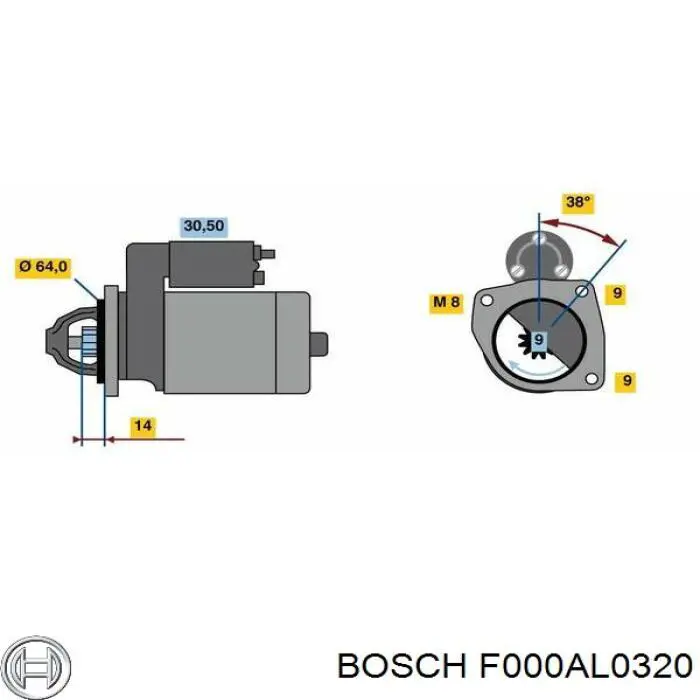 F000AL0320 Bosch motor de arranque