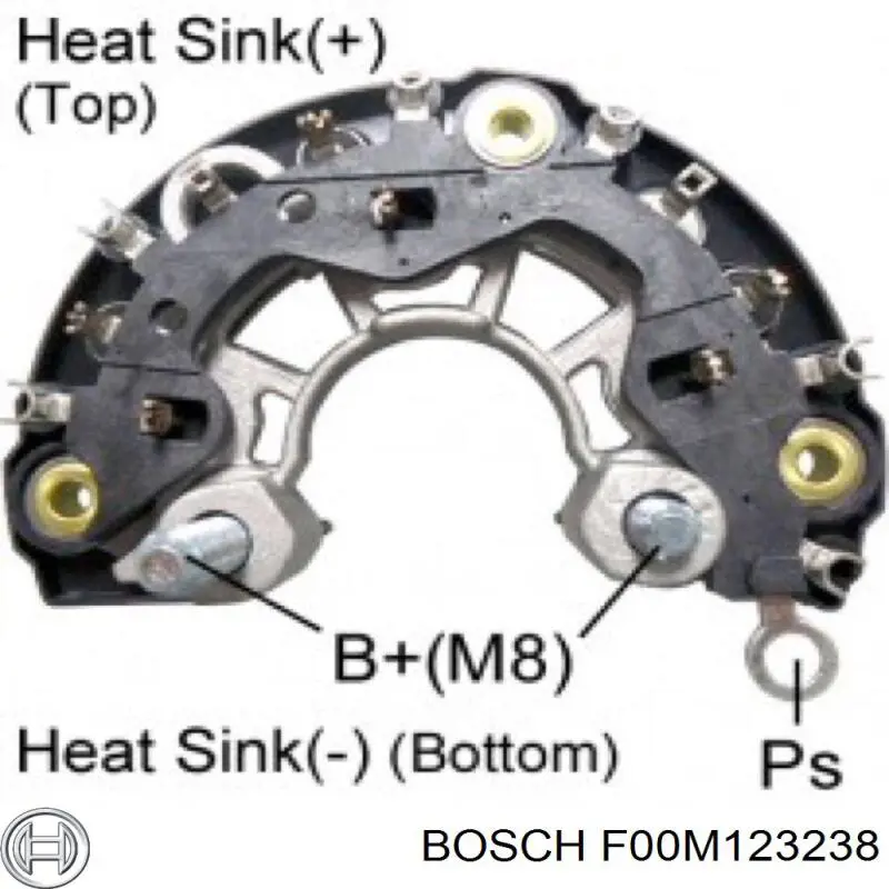 F00M123323 Bosch puente de diodos, alternador
