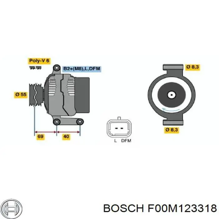Alternador Diodo Puente Rectificador Bosch F00M123318