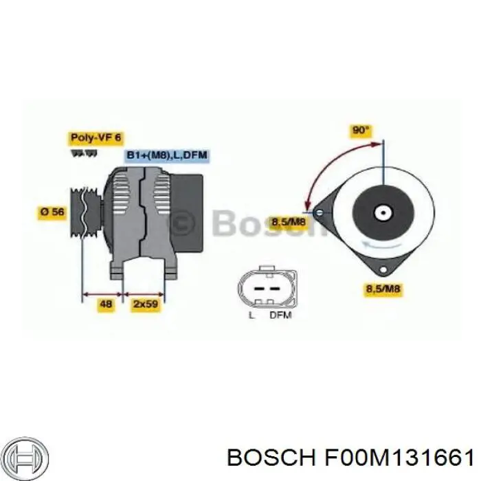 F00M131661 Bosch rotor, alternador