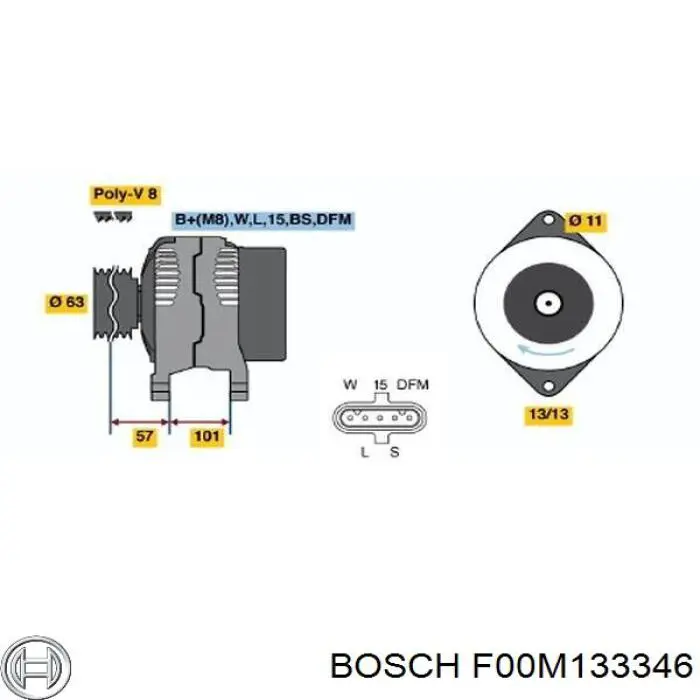 Puente rectificador del alternador Bosch F00M133346 precio, desde 27,56 EUR