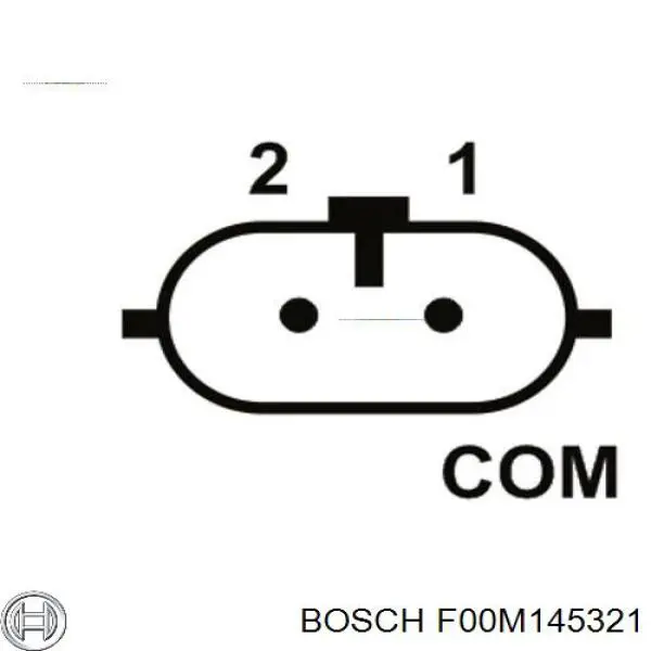 F00M145321 Bosch regulador de rele del generador (rele de carga)