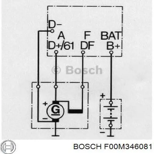 F00M346081 Bosch Regulador alternador