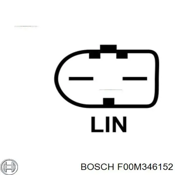 F00M346152 Bosch regulador de rele del generador (rele de carga)