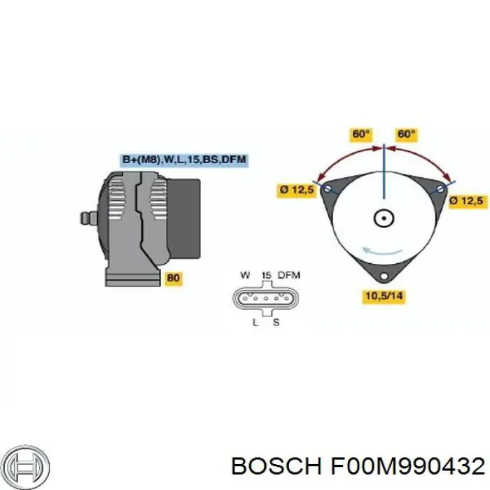 Rodamiento alternador 1206358 Opel