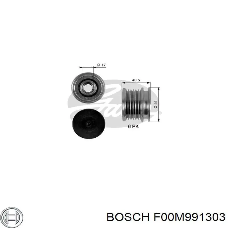 F00M991303 Bosch Rueda libre alternador 
