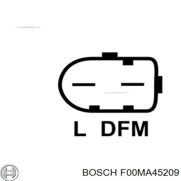 F00MA45209 Bosch regulador del alternador