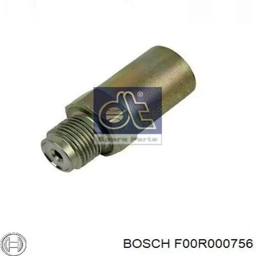 Válvula reguladora de presión del sistema common rail F00R000756 Bosch