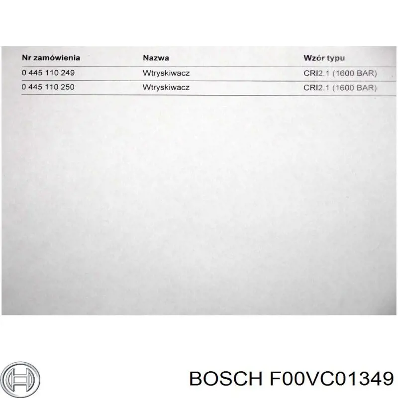 Válvula de inyector Bosch F00VC01349 precio, desde 40,34 EUR