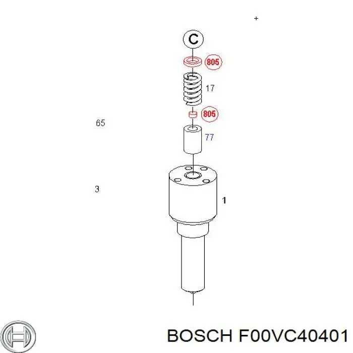 F00VC40401 Bosch kit de reparación, bomba de alta presión