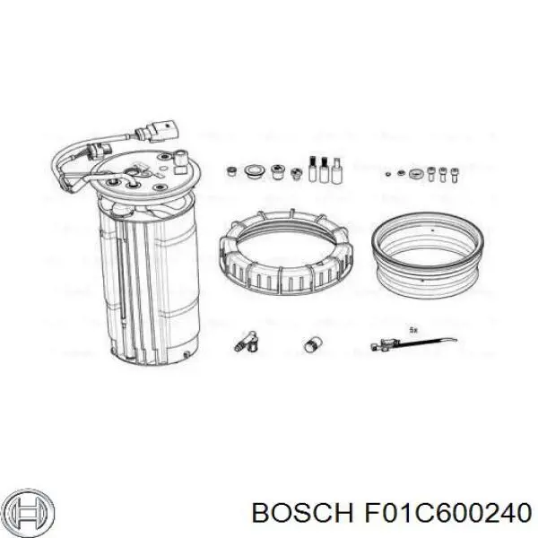 F01C600240 Bosch calentamiento, unidad de depósito