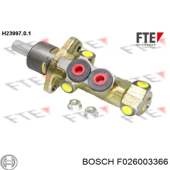 F026003366 Bosch bomba de freno