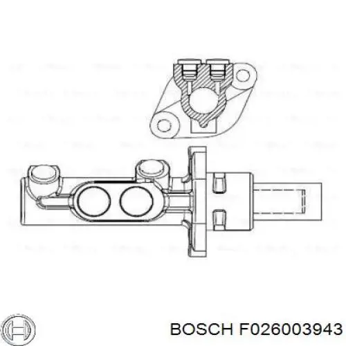 Cilindro maestro de frenos F026003943 Bosch