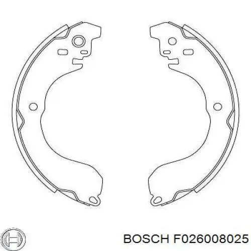 F026008025 Bosch zapatas de frenos de tambor traseras