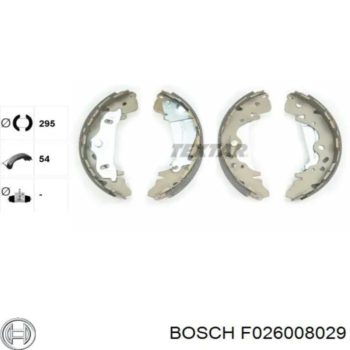 F026008029 Bosch zapatas de frenos de tambor traseras