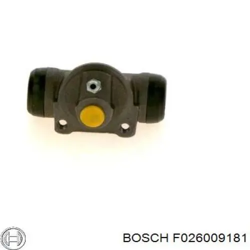 F 026 009 181 Bosch cilindro de freno de rueda trasero