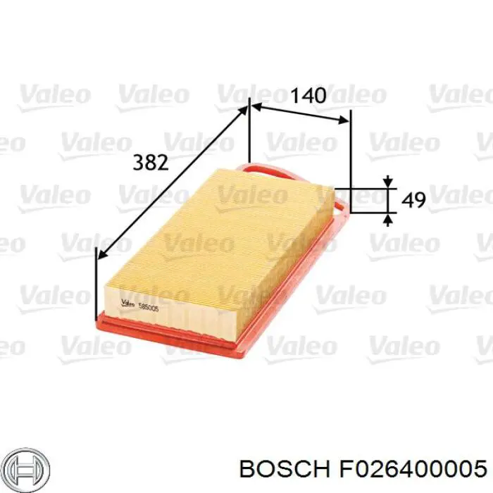 Filtro de aire Ford Fiesta JH, JD