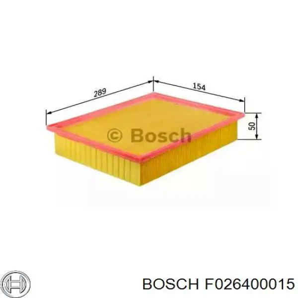 F026400015 Bosch filtro de aire