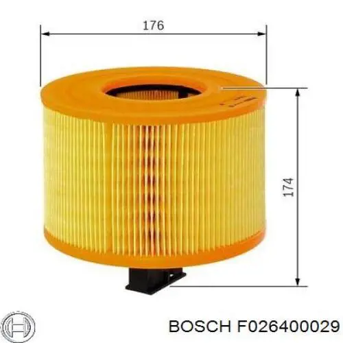 F026400029 Bosch filtro de aire