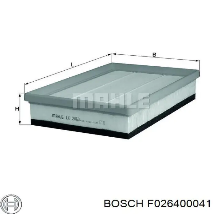 F026400041 Bosch filtro de aire