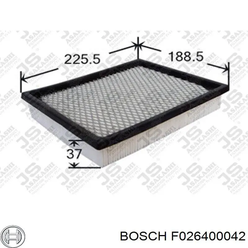 F026400042 Bosch filtro de aire