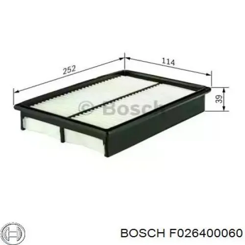 F026400060 Bosch filtro de aire