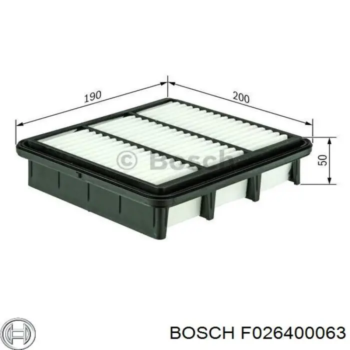 F026400063 Bosch filtro de aire